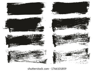 Flat Paint Brush Thin Short Background High Detail Abstract Vector Background Set 