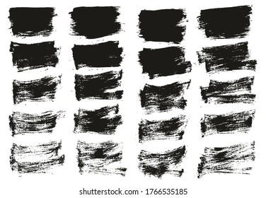 Flat Paint Brush Thin Short Background High Detail Abstract Vector Background Set 