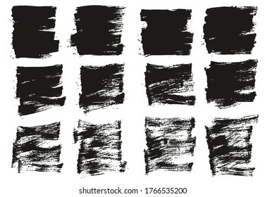Flat Paint Brush Thin Short Background High Detail Abstract Vector Background Set 