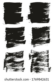 Flat Paint Brush Thin Short Background High Detail Abstract Vector Background Set 