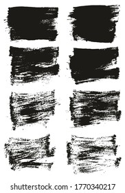 Flat Paint Brush Thin Short Background High Detail Abstract Vector Background Set 