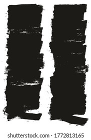Flat Paint Brush Thin Short Background High Detail Abstract Vector Background Set 