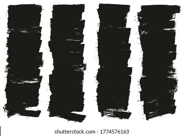 Pincel de pintura plana Fondo delgado de fondo de alto detalle Resumen conjunto de fondo de vectores 