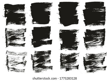 Pincel de pintura plana Fondo delgado de fondo de alto detalle Resumen conjunto de fondo de vectores 