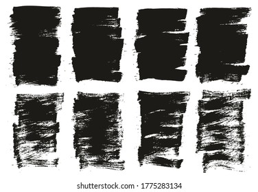 Flat Paint Brush Thin Short Background High Detail Abstract Vector Background Set 