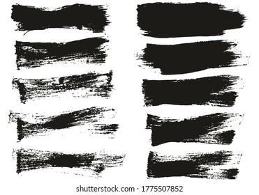 Pincel de pintura plana Fondo delgado de fondo de alto detalle Resumen conjunto de fondo de vectores 