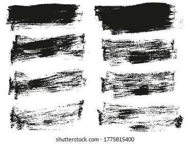 Flat Paint Brush Thin Short Background High Detail Abstract Vector Background Set 