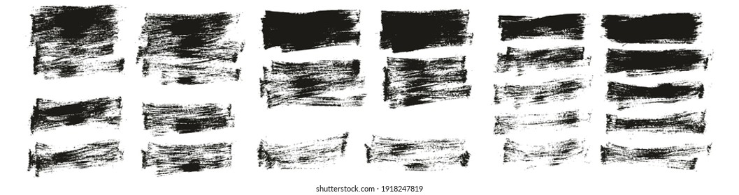 Flat Paint Brush Thin Short Background High Detail Abstract Vector Background Set 