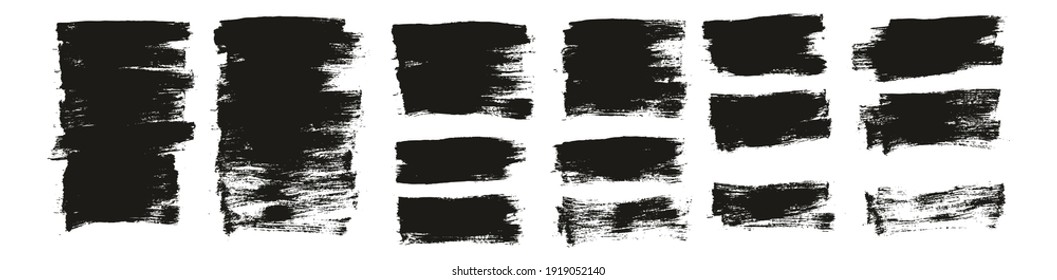 Flat Paint Brush Thin Short Background High Detail Abstract Vector Background Set 