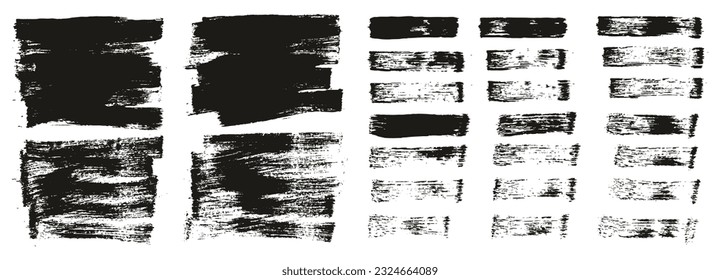 Flat Paint Brush Thin Short Background And Straight Lines Mix High Detail Abstract Vector Background Mix Set 