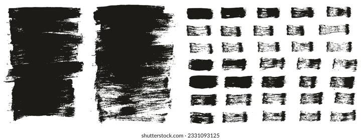 Flachfarbige Pinselspitzen auf hellem Hintergrund und gerade Linien vermischen hochdetailliertes abstraktes Vektorhintergrund-Mix-Set 
