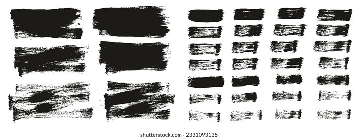 Flachfarbige Pinselspitzen auf hellem Hintergrund und gerade Linien vermischen hochdetailliertes abstraktes Vektorhintergrund-Mix-Set 