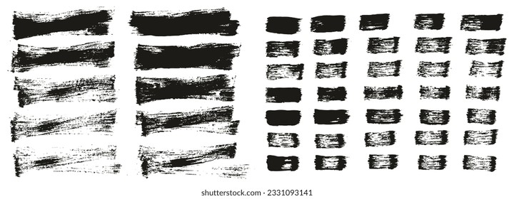Flachfarbige Pinselspitzen auf hellem Hintergrund und gerade Linien vermischen hochdetailliertes abstraktes Vektorhintergrund-Mix-Set 