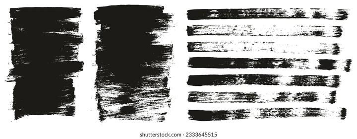 Flachfarbige Pinselspitzen auf hellem Hintergrund und gerade Linien vermischen hochdetailliertes abstraktes Vektorhintergrund-Mix-Set 