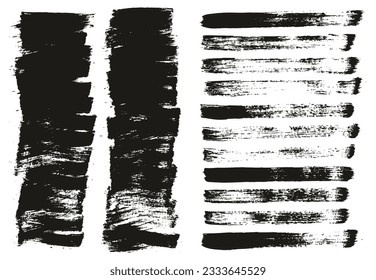 Flat Paint Brush Thin Short Background And Straight Lines Mix High Detail Abstract Vector Background Mix Set 