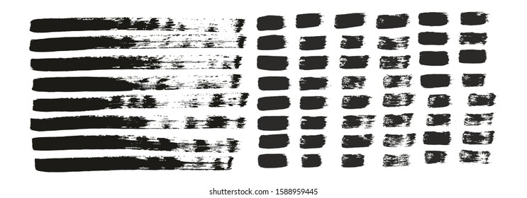Flat Paint Brush Thin Straight Lines High Detail Abstract Vector Background Set 2844