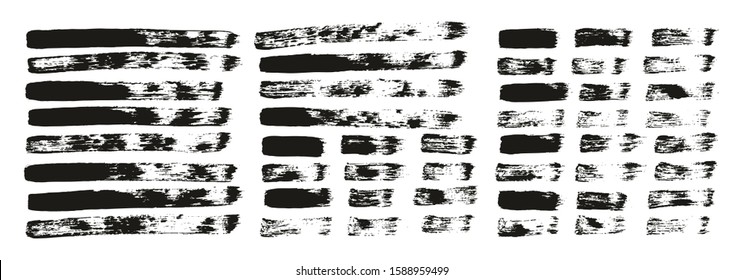Flat Paint Brush Thin Straight Lines High Detail Abstract Vector Background Set 0319