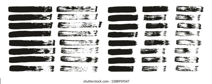 Flat Paint Brush Thin Straight Lines High Detail Abstract Vector Background Set 5058