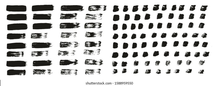 Flat Paint Brush Thin Straight Lines High Detail Abstract Vector Background Set 6573