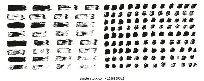 Flat Paint Brush Thin Straight Lines High Detail Abstract Vector Background Set 7078