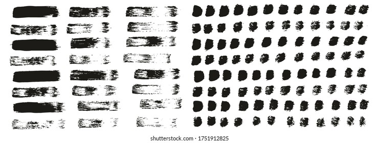 Flat Paint Brush Thin Straight Lines High Detail Abstract Vector Background Mix Set 