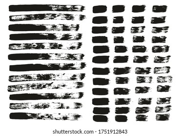 Flat Paint Brush Thin Straight Lines High Detail Abstract Vector Background Mix Set 