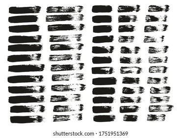 Flat Paint Brush Thin Straight Lines High Detail Abstract Vector Background Mix Set 