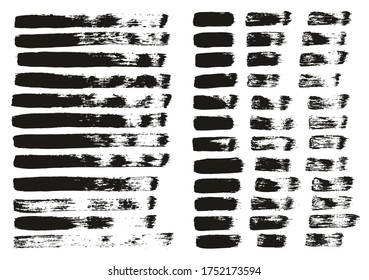 Flat Paint Brush Thin Straight Lines High Detail Abstract Vector Background Mix Set 