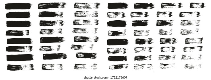 Flachpinsel, dünn, glatt, Linien, abstraktes, abstraktes Vektorhintergrund-Mix-Set 