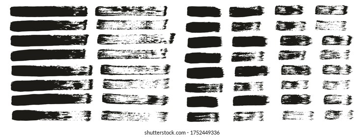 Flat Paint Brush Thin Straight Lines High Detail Abstract Vector Background Mix Set 
