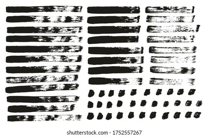 Flat Paint Brush Thin Straight Lines High Detail Abstract Vector Background Mix Set 