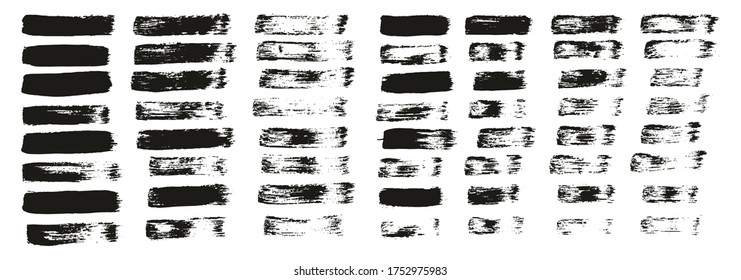 Flat Paint Brush Thin Straight Lines High Detail Abstract Vector Background Mix Set 