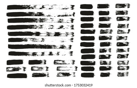 Flachpinsel, dünn, glatt, Linien, abstraktes, abstraktes Vektorhintergrund-Mix-Set 