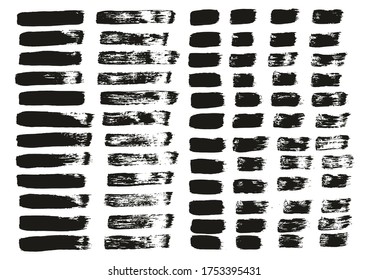 Flat Paint Brush Thin Straight Lines High Detail Abstract Vector Background Mix Set 