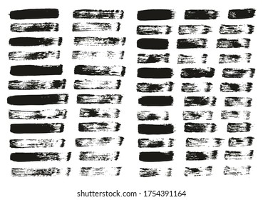 Flat Paint Brush Thin Straight Lines High Detail Abstract Vector Background Mix Set 