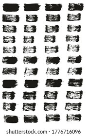 Flat Paint Brush Thin Straight Lines High Detail Abstract Vector Background Set 