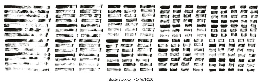 Flaches, farbiges Pinselpinsel, glatte Linien, abstrakter, abstrakter Vektorhintergrund Ultra Set 