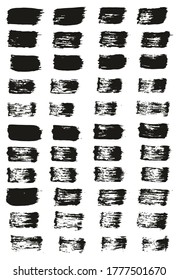 Flat Paint Brush Thin Straight Lines High Detail Abstract Vector Background Set 