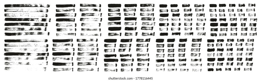 Flat Paint Brush Thin Straight Lines High Detail Abstract Vector Background Ultra Set 