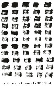 Flat Paint Brush Thin Straight Lines High Detail Abstract Vector Background Set 