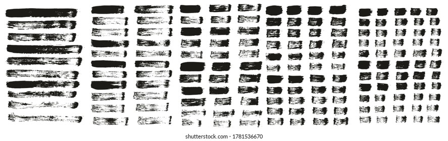 Flat Paint Brush Thin Straight Lines High Detail Abstract Vector Background Mega Set 