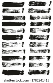 Flat Paint Brush Thin Straight Lines High Detail Abstract Vector Background Set 