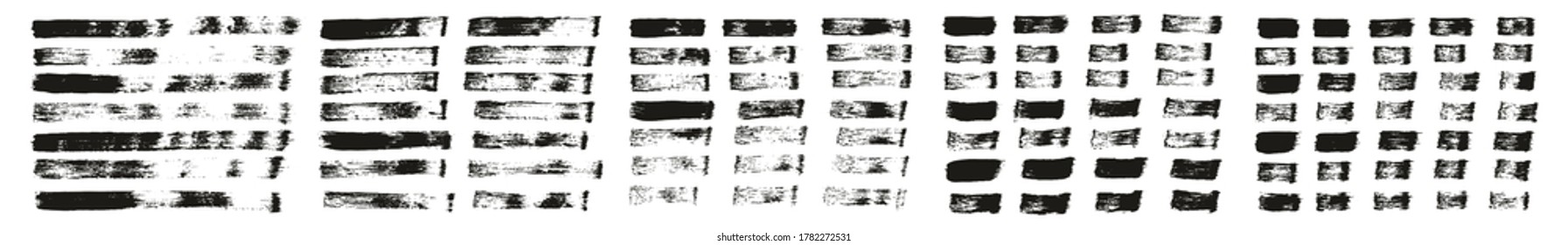 Flat Paint Brush Thin Straight Lines High Detail Abstract Vector Background Mega Set 