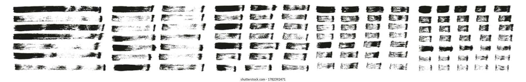 Pincel de pintura plana Líneas rectas delgadas de alto detalle Resumen de fondo de vectores Mega conjunto 