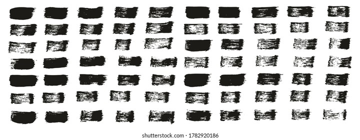 Flat Paint Brush Thin Straight Lines High Detail Abstract Vector Background Set 