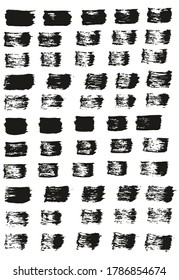 Flat Paint Brush Thin Straight Lines High Detail Abstract Vector Background Set 