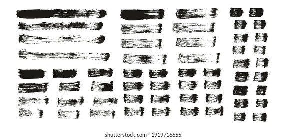 Flat Paint Brush Thin Straight Lines High Detail Abstract Vector Background Set 