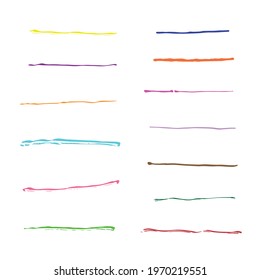 Flat Paint Brush Thin Straight Lines High Detail Abstract Vector Background Set 13. vector illustration. Isolated on a white background. Hand-drawn in the style of a doodle. cartoon. It can be used in