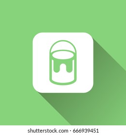 flat paint bucket icon