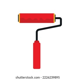 Llave de pintura plana Vector de iconos de dibujos animados para construcción Herramientas de hardware
